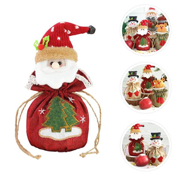 

gift wrap 1pc christmas doll decor bag treat decoration cartoon candy