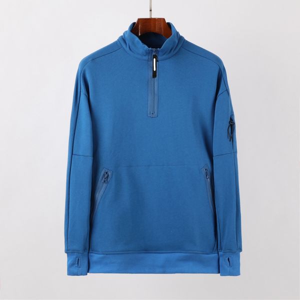 

designer men's hoodie company sweatshirt winter fashion sport trench cardigan zip-up coat casual printed sweatshirt cp islandstones hal, Black