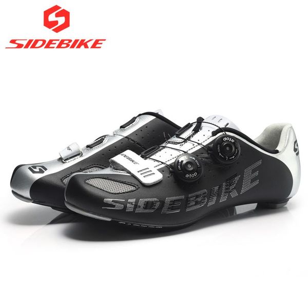 

cycling footwear sidbeike shoes road carbon ultralight bike men bicycle sneakers self lock professional breathable sd-002, Black