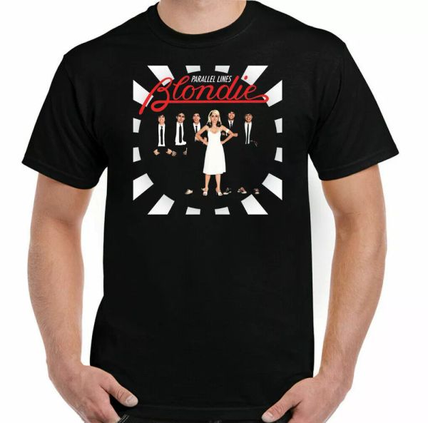 

blonde t-shirt parallel lines debbie harry album artwork tee top, White;black