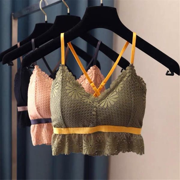

bras lace push up for women underwear female seamless brassiere comfort bralette back hollow wireless bra lingerie, Red;black