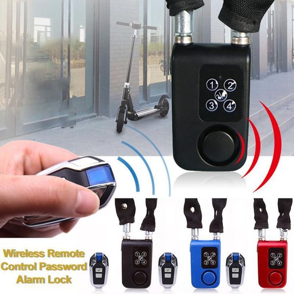 

bike locks wireless remote control alarm lock electric bicycle motorcycle password steel cable chain electronic anti-theft locking