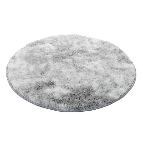 

carpets long hair carpet washable round tie-dye living room bedroom bedside gradient color rug personality blanket
