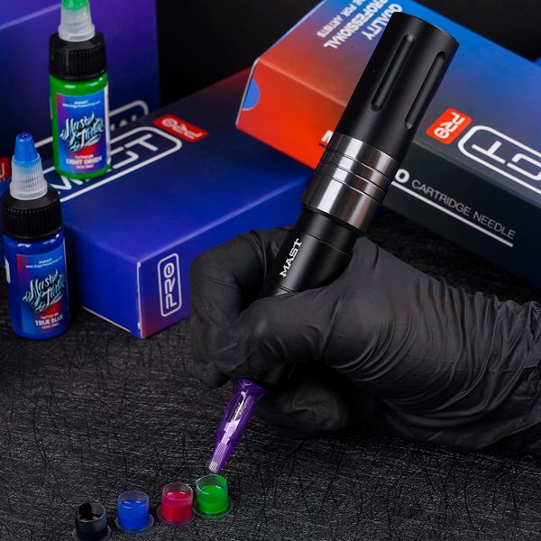 

mast nano tattoo magnetic pen machine two wireless magnetic batteries pmu permanent makeup eyebrow lip pro needles cartridgesscouts