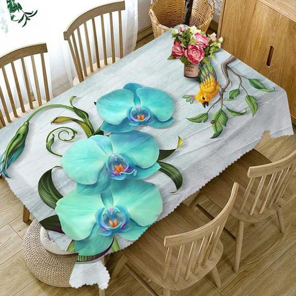 

tablecloth primeval 3d flower table cloth square tea cover kitchen dining wedding birthday party home decor manteles