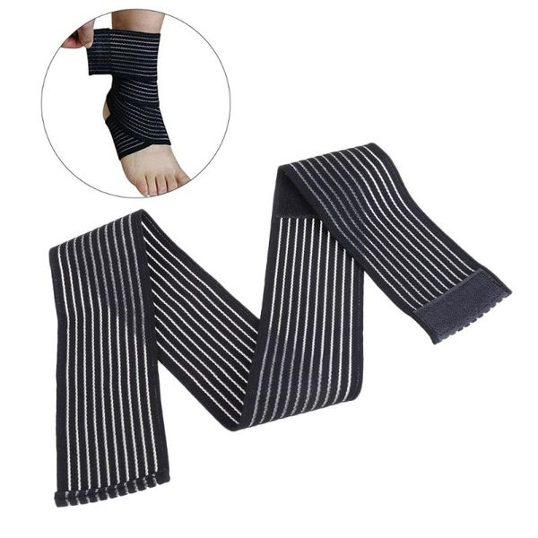 

ankle support running protective bandage breathable elastic wrist elbow wrap brace for exercise sports (black), Blue;black