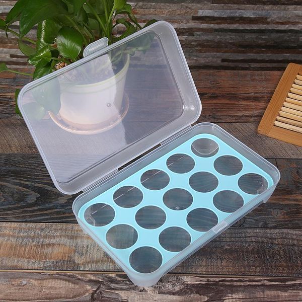 

storage bottles & jars 15 grids egg box plastic refrigerator anti-collision transparent container kitchen tools