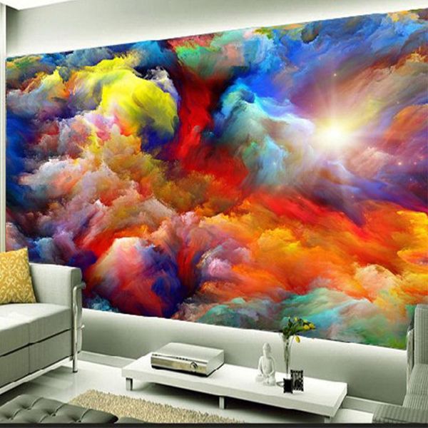 

wallpapers dropship modern abstract art colorful clouds oil painting po wallpaper gallery creative backdrop wall decor papel mural 3d