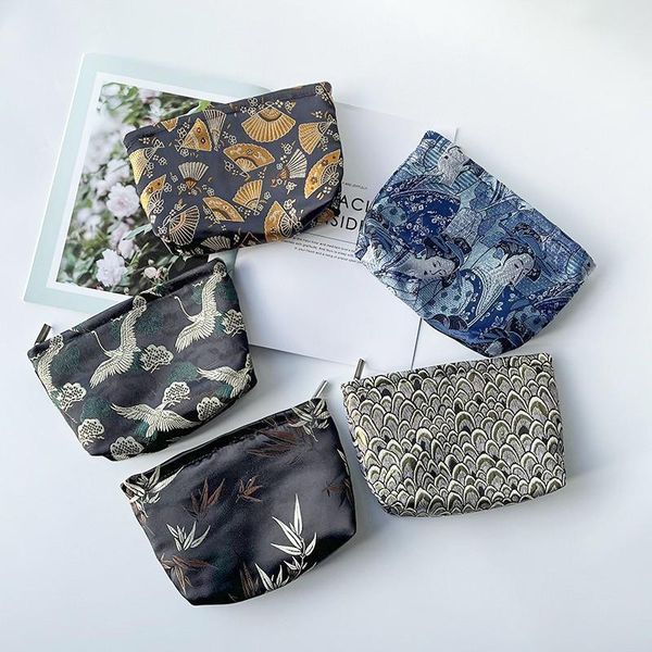 

cosmetic bags & cases portable travel storage bag fabric small for women makeup organizer zipper beauty case necesserie organizers