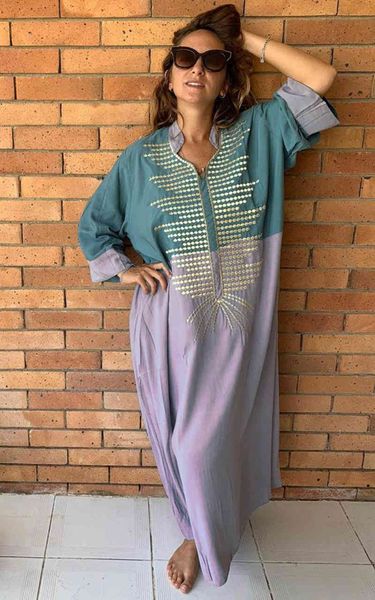 

women's swimwear embroidery patchwork boho long ethnic tribe slit oversized kaftan 2021 beach cover up women maxi es 9luy, White;black