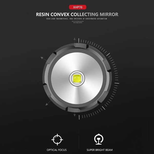 

flashlights torches xhp70 camping torch rechargeable hunting fishing night flash lamp handheld spotlight lantern