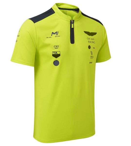 

formula world championship f1 racing lapel polo short sleeve car team logo t-shirt