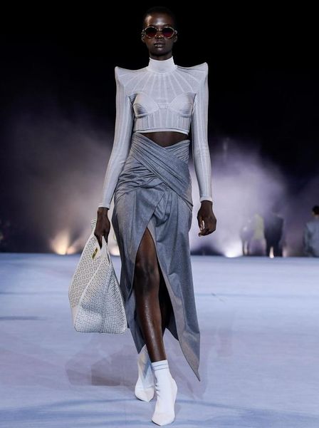 

women's t-shirt women designer runway long sleeve black bandage t-shirts 2021 ladies street celebrity tees, White