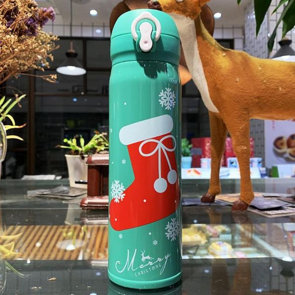 

water bottles design double wall stainless steel vacuum flask soft grip decorative cartoon printed for school