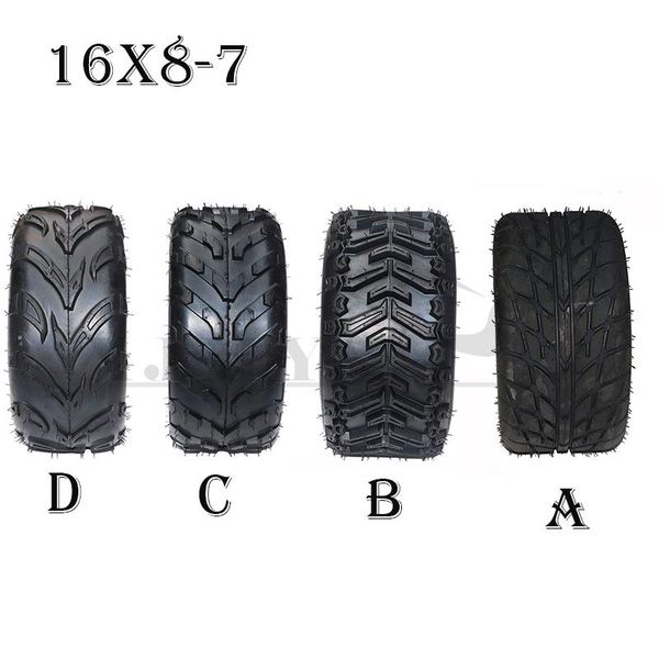 

16x8-7 tires are suitable for all-terrain vehicle and kart off-road tires, tubeless road wear-resistant motorcycle wheels &