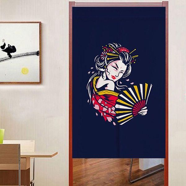 

japanese color painting curtain bedroom kitchen door shelter half panel home decoration & drapes