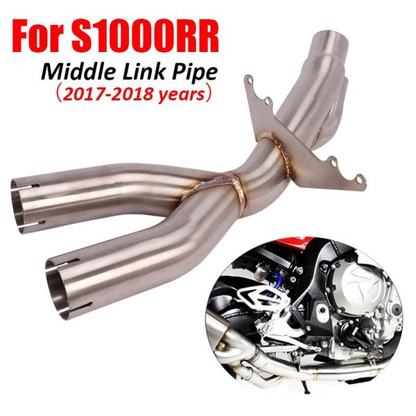 

motorcycle exhaust system slip on for s1000rr s1000 rr 2021 muffler escape moto racing modified middle link pipe cat delete