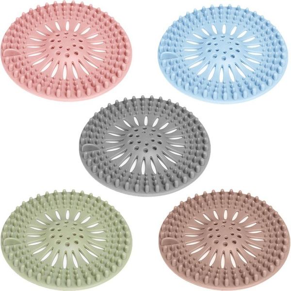 

bath accessory set hair catcher silicone sink sewer filter floor drain strainer shower covers easy to install and clean suit for bathroom
