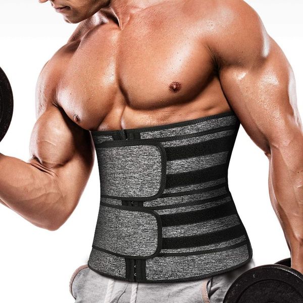 

waist support slimming belt sweat sauna trainer high weight loss body shape shaperwear trainner women bulifter corset, Black;gray