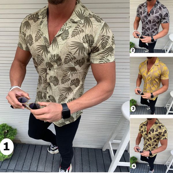 

shirts men shirt summer fashion casual short sleeves printed short-sleeve male blouses vintage, White;black