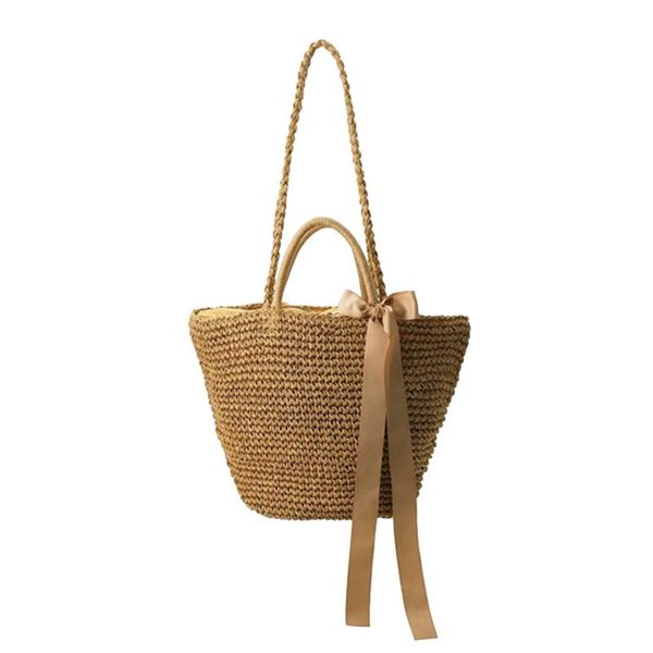 

duffel bags the straw bag hand-woven hollow handbag rattan large capacity belt leisure travel beach
