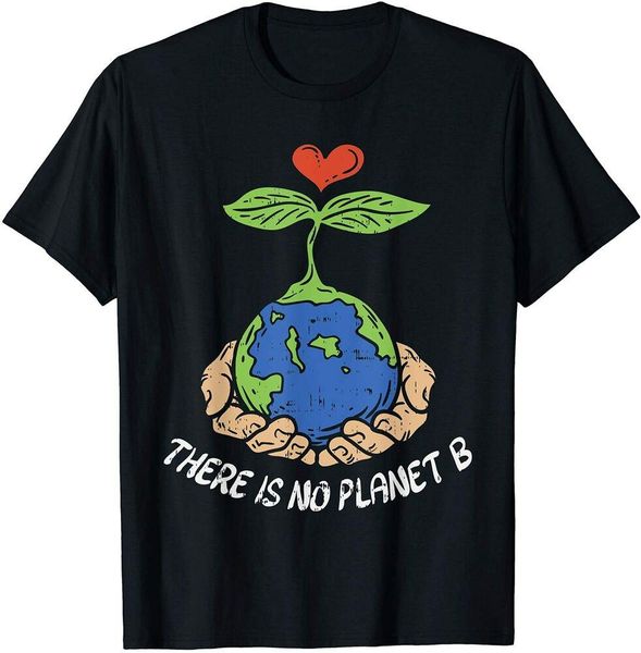 

theres is no planet b shirt earth day eco plant hand gift t-shirt size s-5xl, White;black