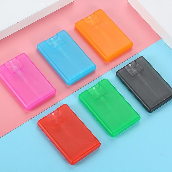 

storage bottles & jars 20ml 9 colors plastic card type portable perfume spray bottle moisturizing water box