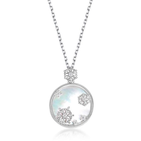 

chains 925 sterling silver women's necklace white shell black malachite round engagement party birthday high jewelry