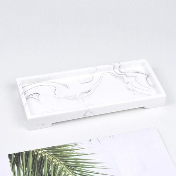 

hooks & rails home el storage holder bracelet dish marble pattern waterproof resin soap for counter cosmetic organizer rings bathroom tray