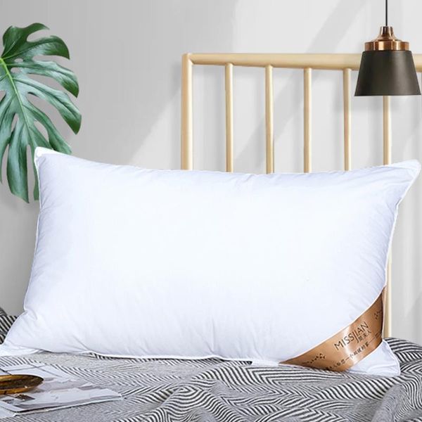 

pillow white shell made of pure cotton with microfiber filling 48 * 74 cm el special plump soft core 1 piece