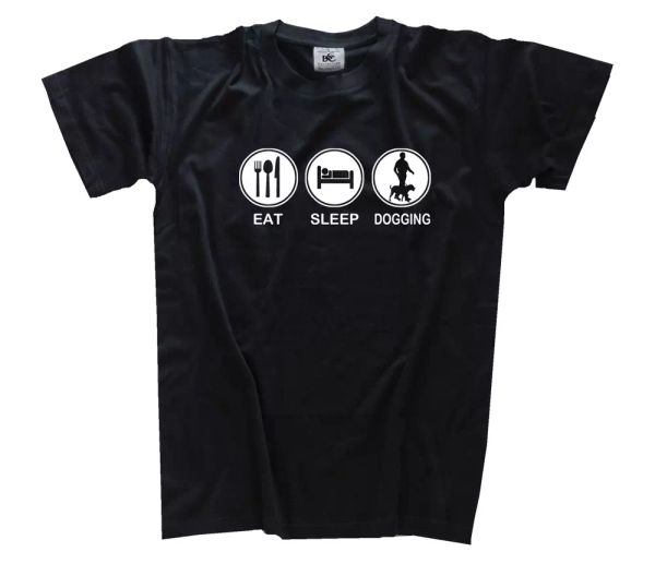 

eat sleep dogging gassi go walk dog t-shirt s-xxxl, White;black