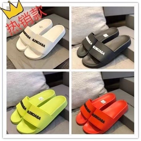 

high end b , ba , paris ins , men and women, fashion, household trend, letter european summer slippers, Black