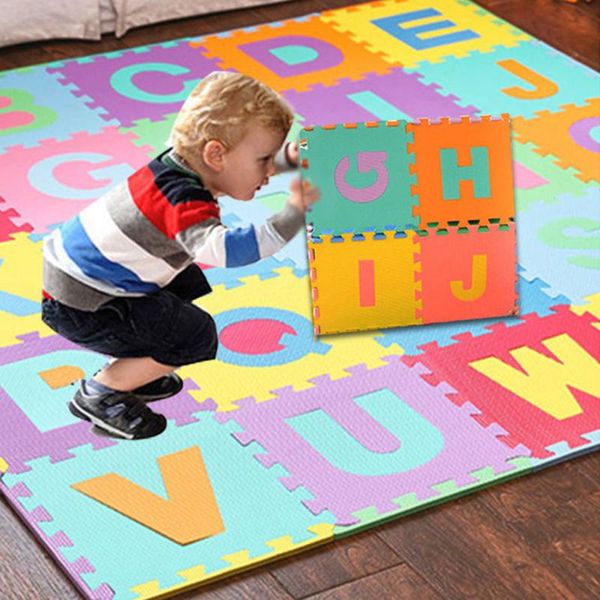 

cushion/decorative pillow 36pcs/set eva foam number alphabet puzzle play mat baby rugs toys floor carpet interlocking soft pad children game