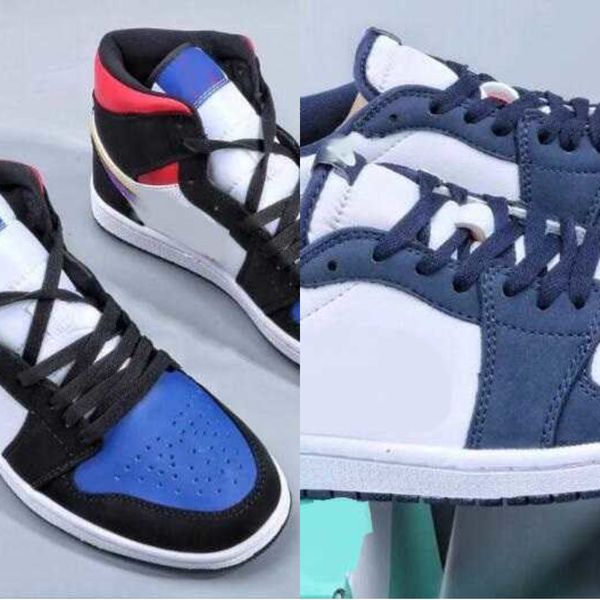 

eur40-47 men jumpman 1 1s shoe high dark mocha midnight navy basketball shoes mid light smoke grey twist chicago bred toe sneakers women3nzy