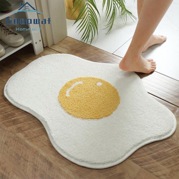 

cushion/decorative pillow creative egg bath mat bathroom carpet non slip entrance floor doormat kitchen absorption rugs tapete para sala hom
