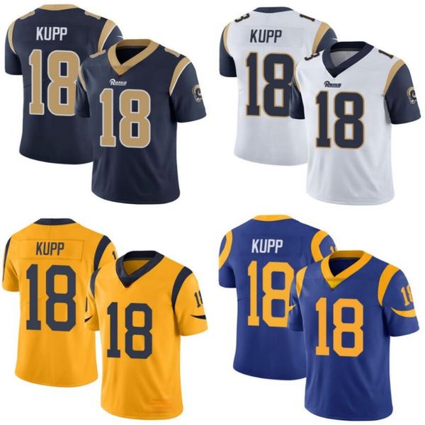 

los angeles rams men #18 cooper kupp women youth season vapor limited jersey, Black;red