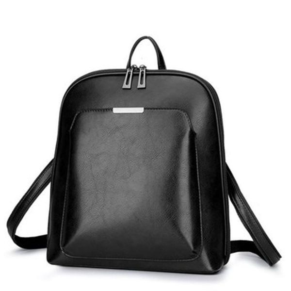 

backpack 2021 fashion women leather zipper softback waterproof backpacks for girls high capacity school bag casual soft handle