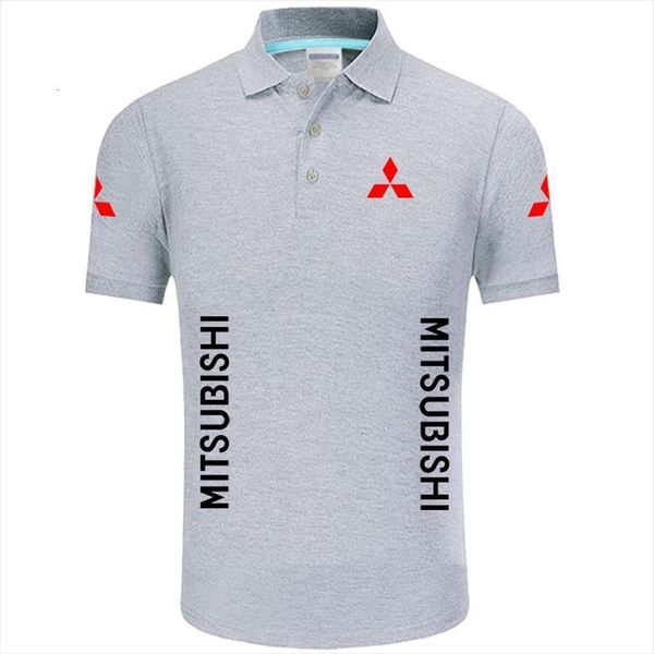 

summer brand mitsubishi men polos logo short sleeve shirt fashion casual solid shirts, White;black