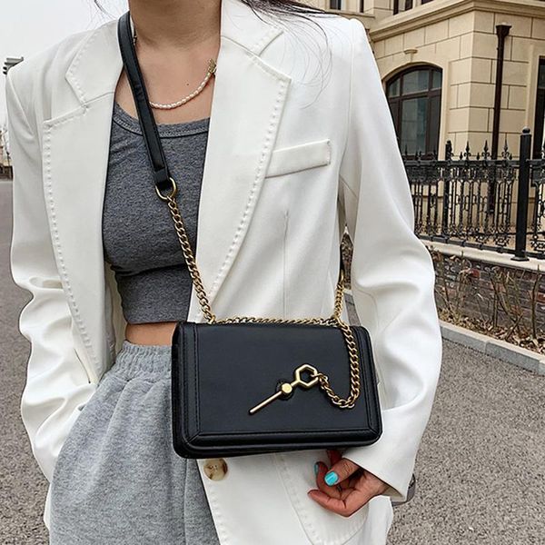 

designer leather bags for women 2021 summer fresh pure color chain ladies shoulder bag fashion casual female cross body