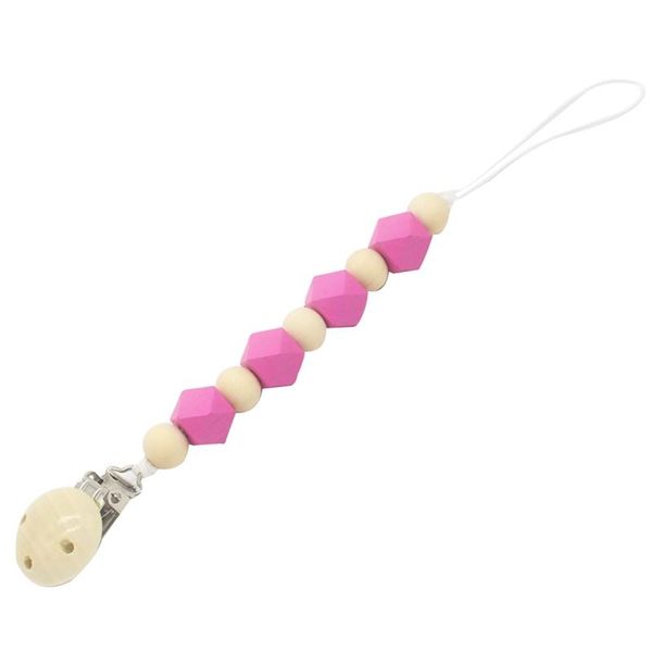 

pacifiers# wood teething pacifier clips personalized chain with safe beads holder baby chew toys