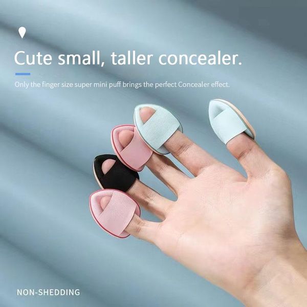 

sponges, applicators & cotton 1pc portable mini puff face cleaning oval shape fingertip sponge reusable skin makeup remover cleaner flap mak