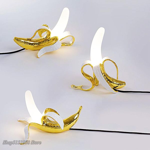 

italy seletti banana night lights modern living room glass led table lamps bedroom bedside desk lamp home decor lighting fixture