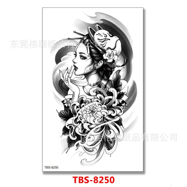 

tattoo paste black totem sticker poisonous snake wolf head disposable flower arm