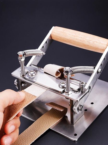 

professional hand tool sets stainless steel leather strips belt craft machine manual thinning cutting peeler rolling bearing tools blades sc