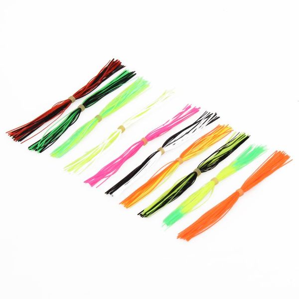 

braid line diy spinner bait squid rubber thread tying materials 10 bundles 13cm barred color silicone skirts legs pearl flake