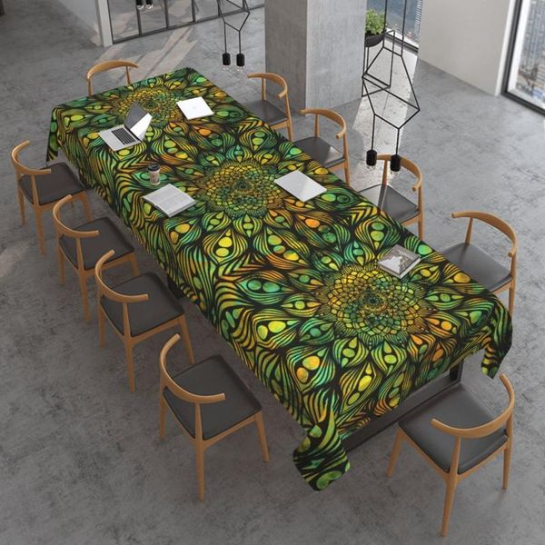 

table cloth old green geometric with star field and colorful galaxy rectangular tablecloth 152cmx305cm decorative