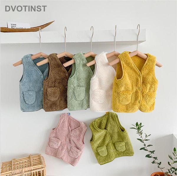 

baby boys girls vest warm winter lamb plush vests korean children's clothing infant toddler girl clothes coats kids jackets waistcoat, Camo