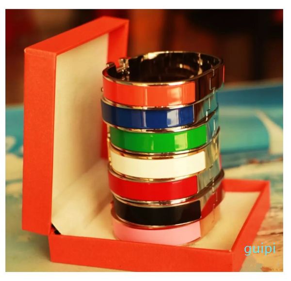 

12mm h bracelet bangle titanium steel love bracelet wholesale engraved logo brand oval screwdriver bracelet for women wholesale, Black