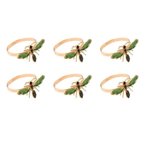 

napkin rings 6 pcs dragonfly buckle ring drip diamond paper towels holder for wedding,party,etc