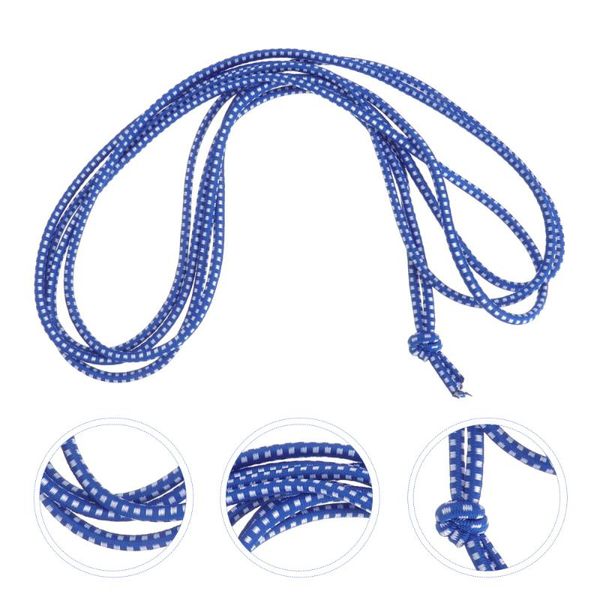

jump ropes kids skipping rope toys students elastic band outdoor rubber for school playground (blue and white)